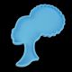 Silicone Resin Mold - Coaster Afro Puff Lady
