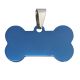 Laserable Stainless Steel Dog Bone - Blue
