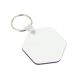 MDF Sublimation Blank Key Chain - Hexagon