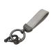 Laserable Leather Strap Keychain - Grey