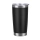 20 oz. Powder Coated Laserable Tumbler - Jet Black
