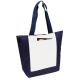 Polyester Zipper Tote Bag - Navy