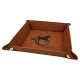 Laserable Leatherette Snap Up Tray - Rawhide
