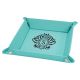 Laserable Leatherette Snap Up Tray - Teal