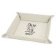 Laserable Leatherette Snap Up Tray - White
